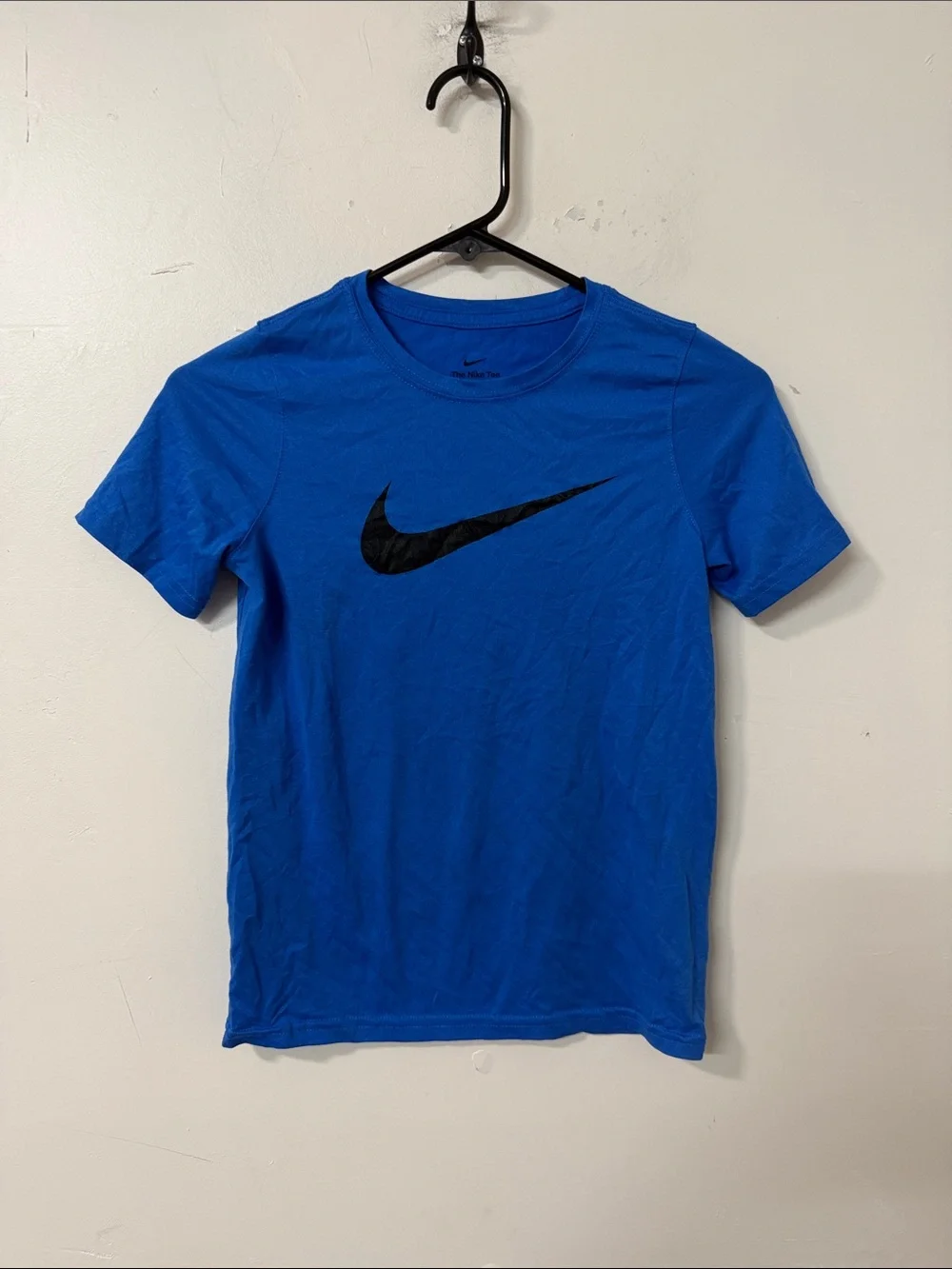 Nike Blue Short Sleeve Tee with Black Swoosh